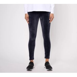 Cuddl Duds Women's Double Plush Velour Leggings Black XL